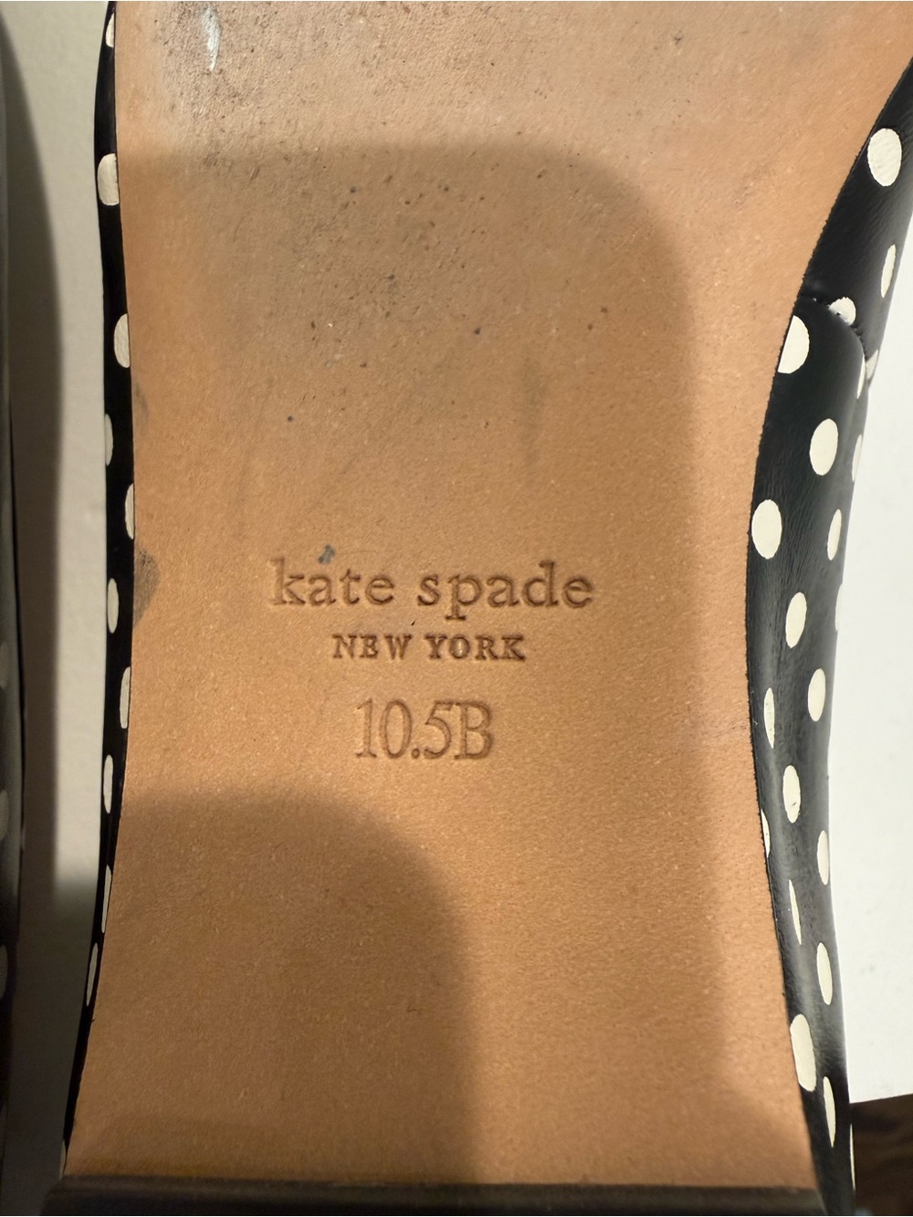 kate spade Black and White Polka Dot Bow Flats - Picture 6 of 6